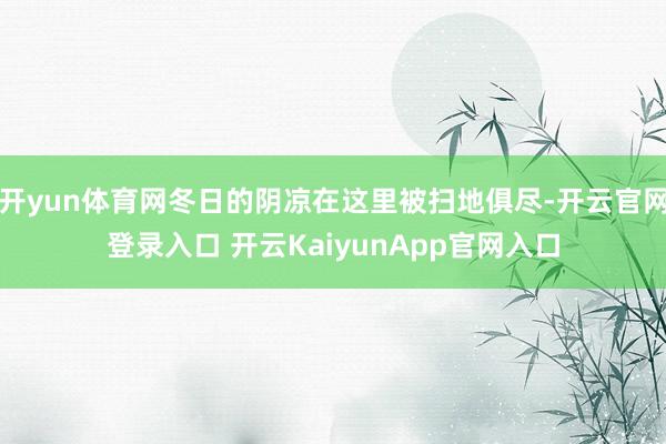开yun体育网冬日的阴凉在这里被扫地俱尽-开云官网登录入口 开云KaiyunApp官网入口