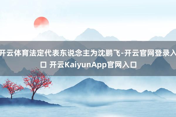 开云体育法定代表东说念主为沈鹏飞-开云官网登录入口 开云KaiyunApp官网入口