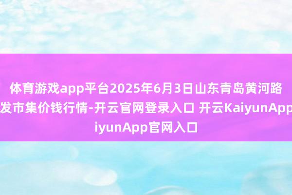 体育游戏app平台2025年6月3日山东青岛黄河路农居品批发市集价钱行情-开云官网登录入口 开云KaiyunApp官网入口