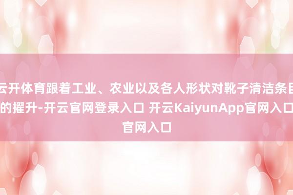 云开体育跟着工业、农业以及各人形状对靴子清洁条目的擢升-开云官网登录入口 开云KaiyunApp官网入口