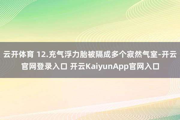 云开体育 12.充气浮力胎被隔成多个寂然气室-开云官网登录入口 开云KaiyunApp官网入口